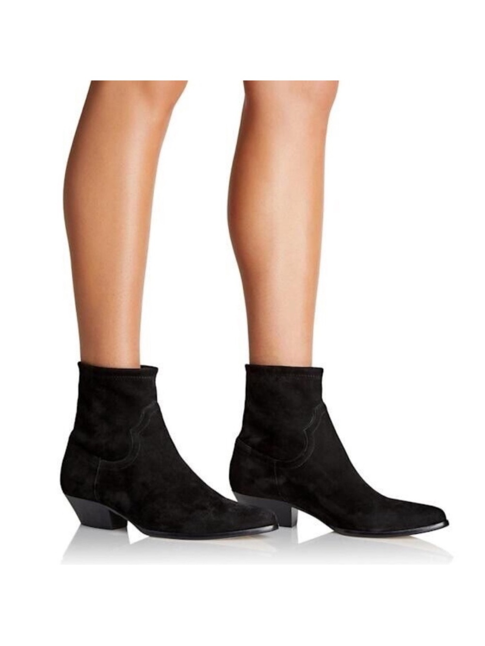 Tamara Mellon Go West Black Suede Ankle Booties